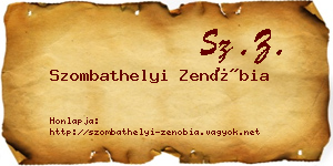Szombathelyi Zenóbia névjegykártya
